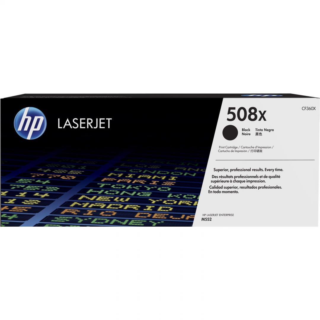 Toner HP, CF360X, Black, Nr.508X, 12,5K, Original, LaserjetM552DN.