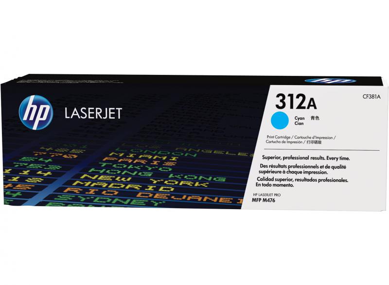 Toner HP CF381A, cyan, 2,7k, HP Laserjet Pro M476NW, HP LaserJetPro MFP M476DN, LaserJet Pro MFP M476DW, Nr.312