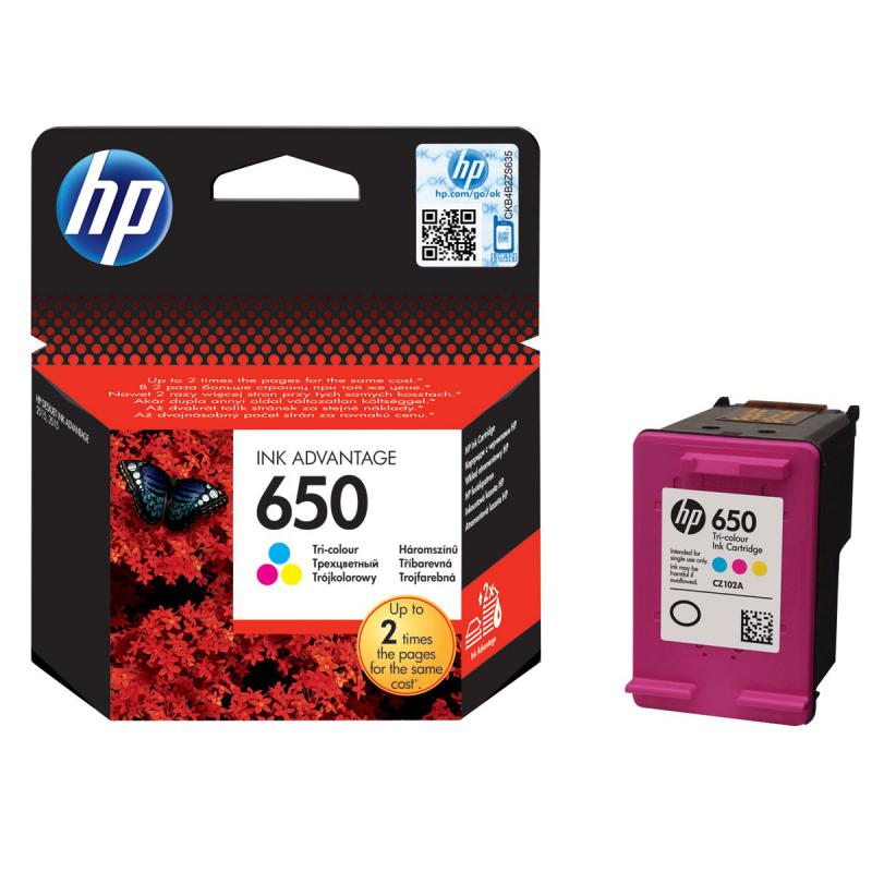 Cartus cerneala HP CZ102AE, tricolor, 5 ml, Deskjet Ink Advantage 1015 ,Deskjet Ink Advantage 1515 AIO, Deskjet Ink Advantage 2455 E-AIO,Deskjet Ink Advantage 2515 E-AIO, Deskjet Ink Advantage 2516 AIO ,Deskjet Ink Advantage 2645 E-AIO, Deskjet Ink Advantage 3515 E-AIO, NR.650