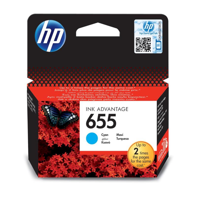 Cartus cerneala HP CZ110AE, cyan, 600 pagini, Deskjet Ink Advantage3525E-AIO, Deskjet Ink Advantage 4615 E-AIO, Deskjet Ink Advantage4625E-AIO, Deskjet Ink Advantage 5525 E-AIO, Deskjet Ink Advantage6525E-AIO, NR.655