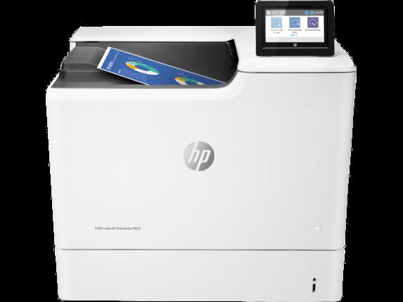 Imprimanta laser color HP LaserJet Enterprise M653DN , dimensiune A4, duplex, viteza 56ppm alb-negru si color, prima pagina 5.8 sec mono,7.8 sec color, rezolutie 600x600dpi, HP ProRes 1200 (1200 x 1200 dpi), procesor 1.2 GHz, memorie 1 GB, Afişaj grafic color (CGD) de 10,92 cm (4,3 inchi), cu ecran
