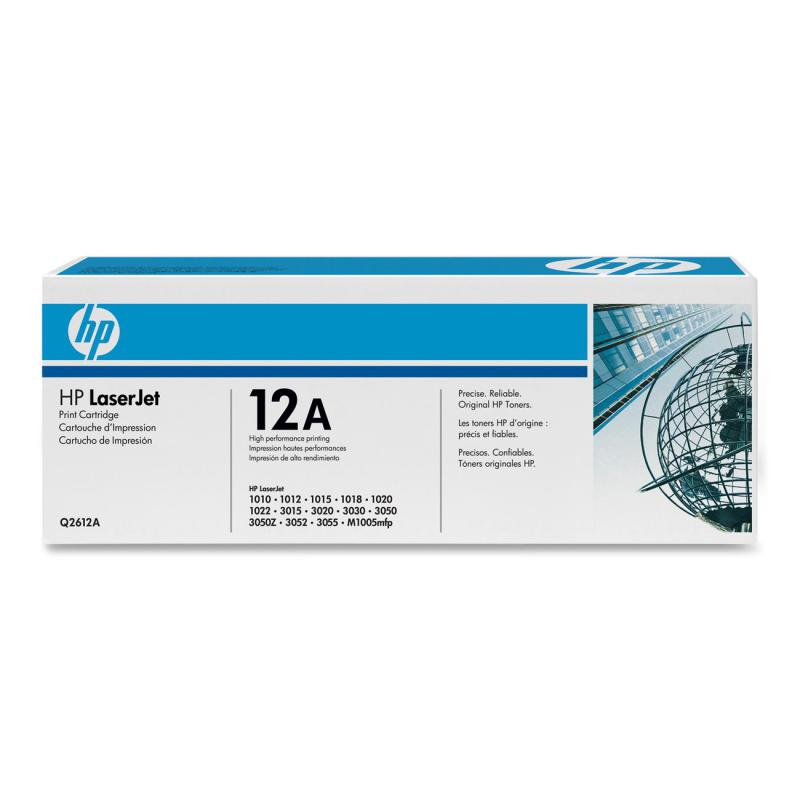 Toner HP Q2612A, black, 2 k, LaserJet 1010, LaserJet 1012,LaserJet 1015, LaserJet 1018, LaserJet 1020, LaserJet 1022, LaserJet1022N, LaserJet 1022NW, LaserJet 3015, LaserJet 3020, LaserJet 3030,LaserJet 3050, LaserJet 3052, LaserJet 3055, LaserJet M1005, LaserJetM1319F