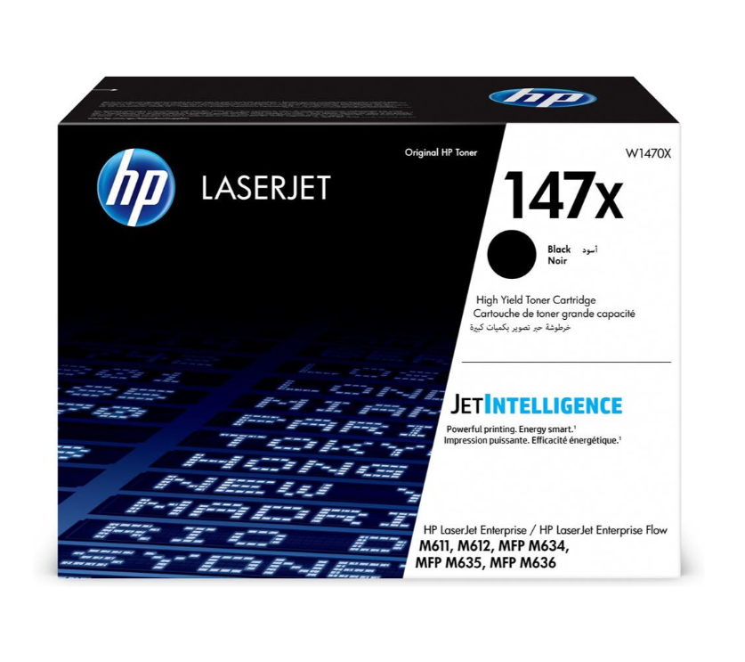 Toner HP W1470A, 147A, Culoare: Negru, Capacitate: 10,500 pagini (incarcare 5%), Compatibilitate: HP Laserjet Enterprise M610 / M611dn / M612dn , HP Laserjet Enterprise flow MFP M634 / M635 / M636.