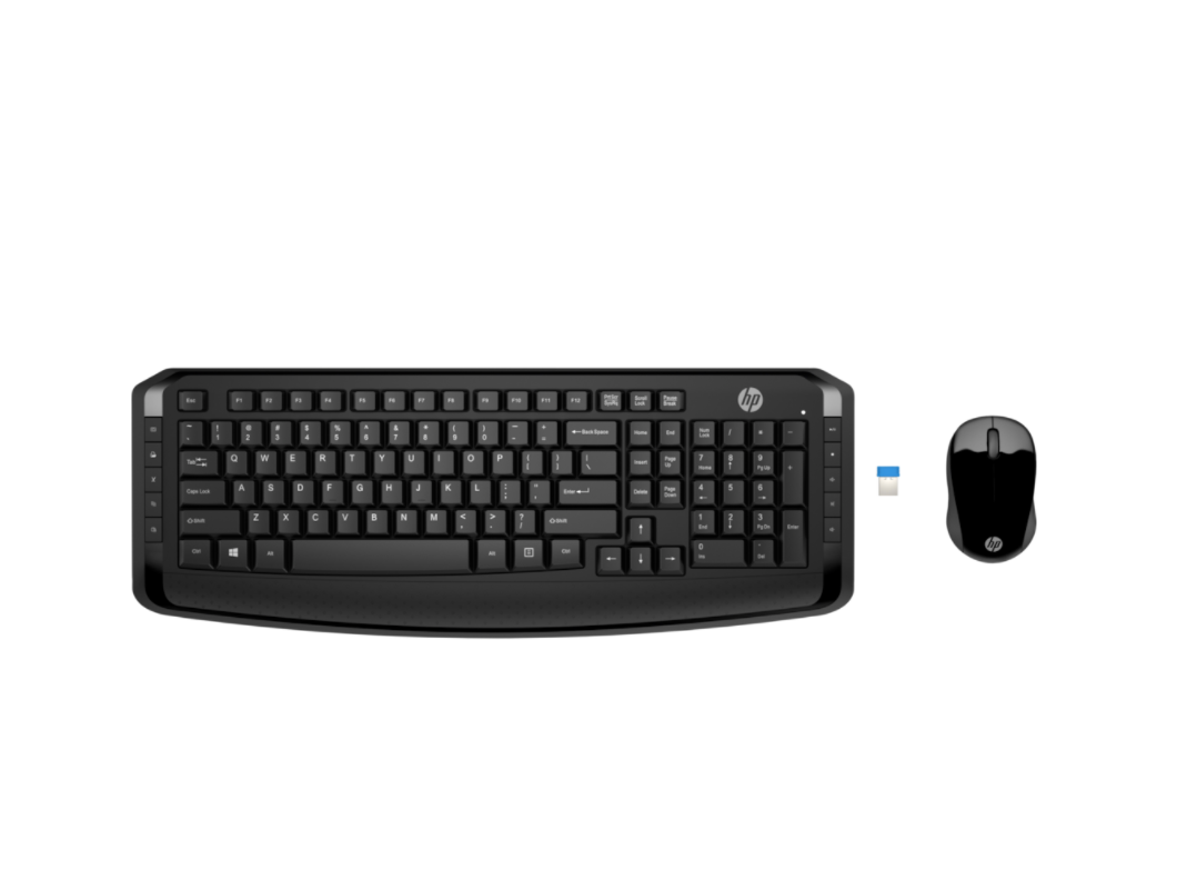 Kit Tastatura si mouse Wireless HP 300, negru