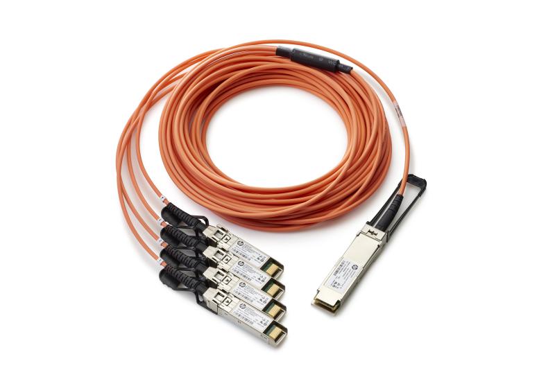 HPE BladeSystem c-Class QSFP+ to 4x10G SFP+ 15m Active Optical Cable