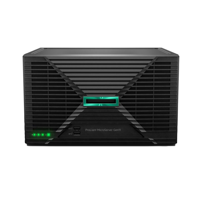 HPE ProLiant MicroServer Gen11 E-2434 4c 32GB-U 4LFF-NHP 2x4TB HDD 180W External PS EMEA Cmp Mod Svr