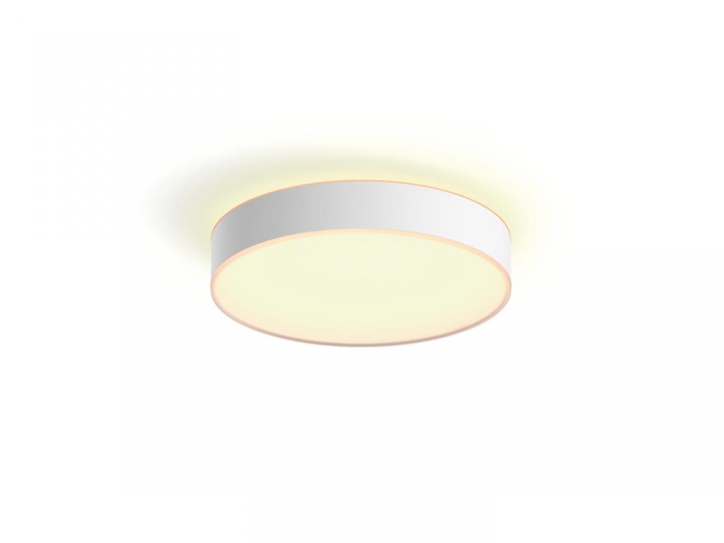 Plafoniera LED Philips Hue Devere, Bluetooth, 19.2W, 2450 lm, luminaalba(2200-6500K), IP44, 38.1cm, Alb, Intrerupator cu variator in clus