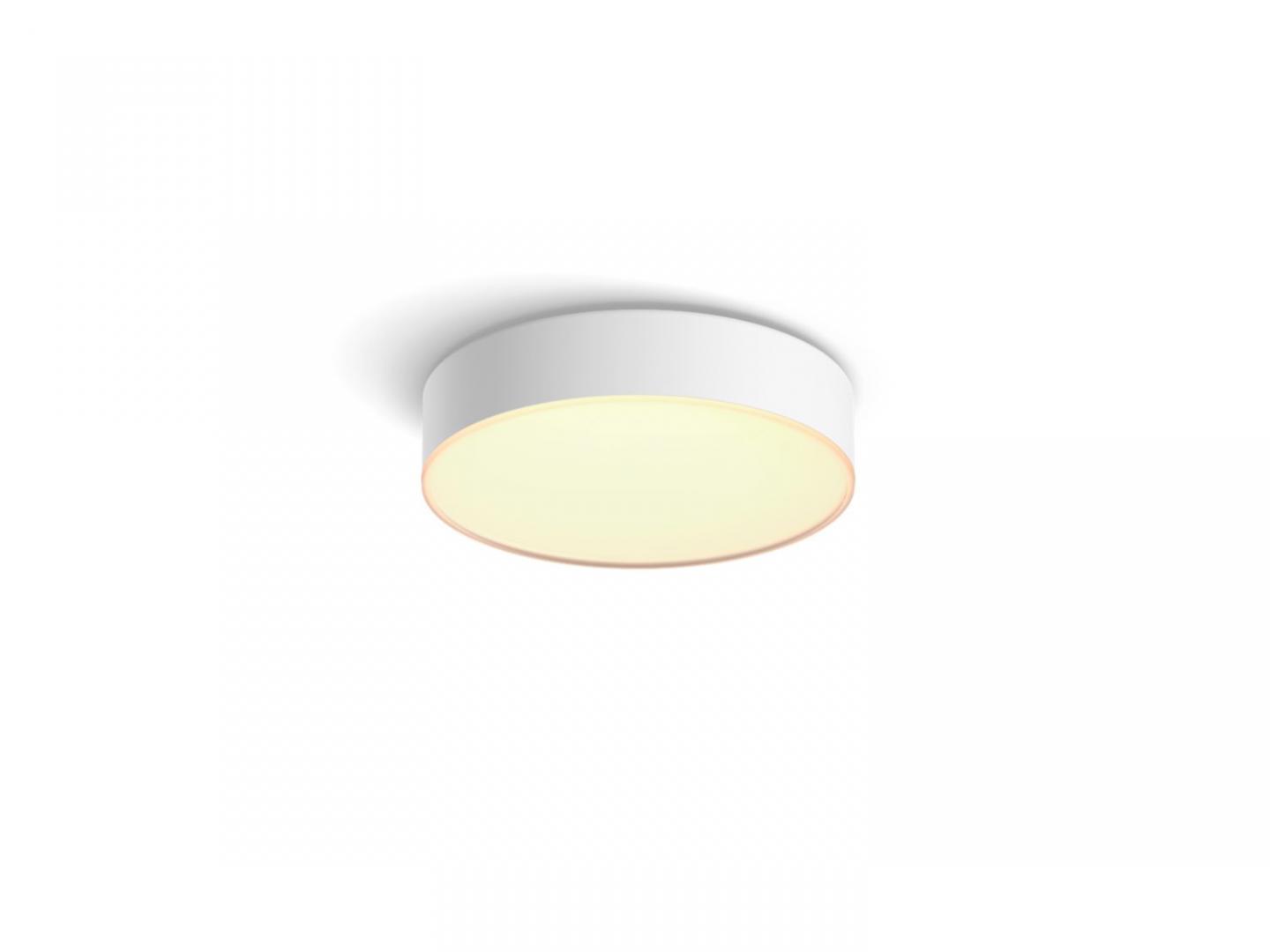 Plafoniera LED Philips Hue Enrave, Bluetooth, 9.6W, 1220 lm, luminaalba(2200-6500K), IP20, 26.1cm, Alb, Intrerupator cu variator inc lus