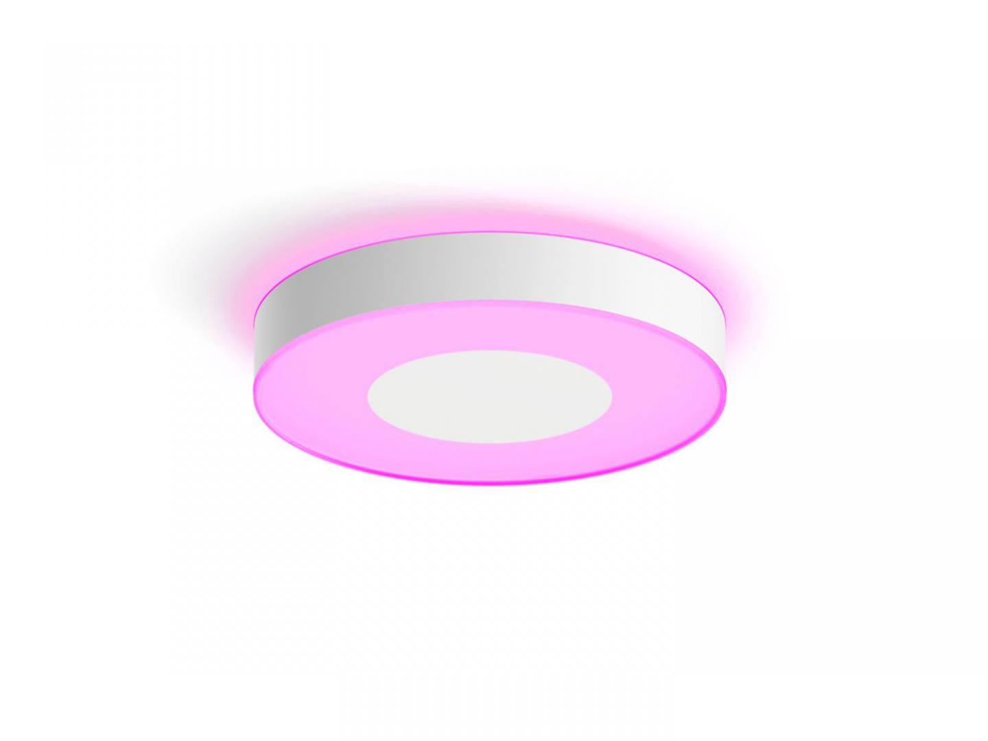 Plafoniera LED RGB Philips Hue Infuse, Bluetooth, 52.5W, 3700 lm, lumina alba si color (2000-6500K), IP20, 42.5cm, Alb