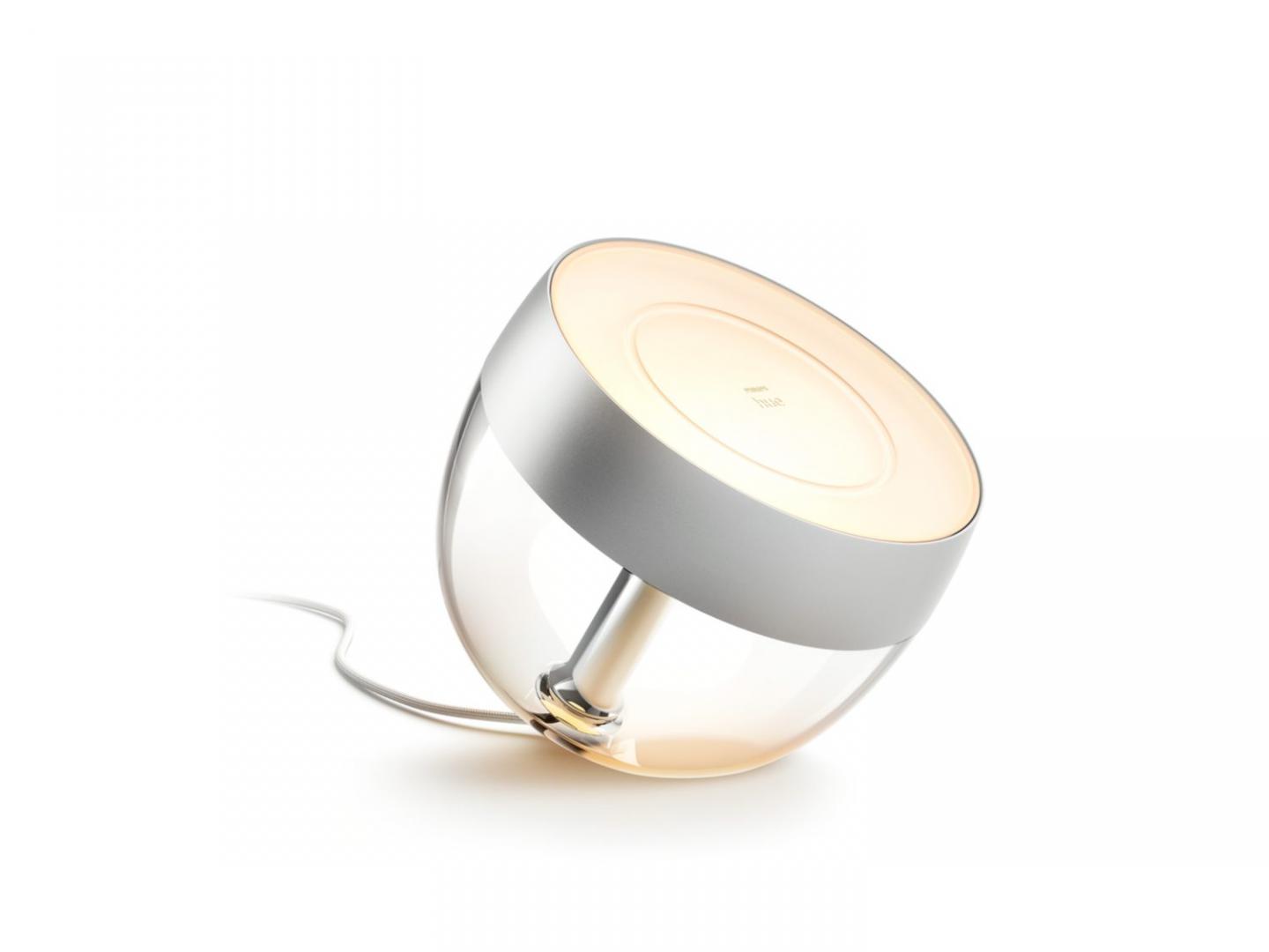 Lampa LED RGB Philips Hue Iris, gen4, Bluetooth, 8.2W, 570 lm,luminaalba si color (2000-6500K), IP20, 20.4cm, Silver