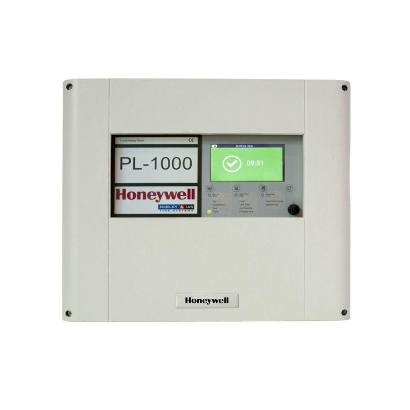 Honeywell Centrala detecție incendiu Morley-IAS-IAS Plus cu o singura bucla;PL-1000; Alimentare:100-240 V c.a. +/- 15%, 50 / 60 Hz; Consum de curent:max. 65 W; Acumulatori:7Ah sau 12 Ah (nu sunt incluși); Ieșiri:1 defect (NC/NO); 1 alarmă(NC/NO); Ieșire sirenă:2, max. 250 mA; Clasă de protecție