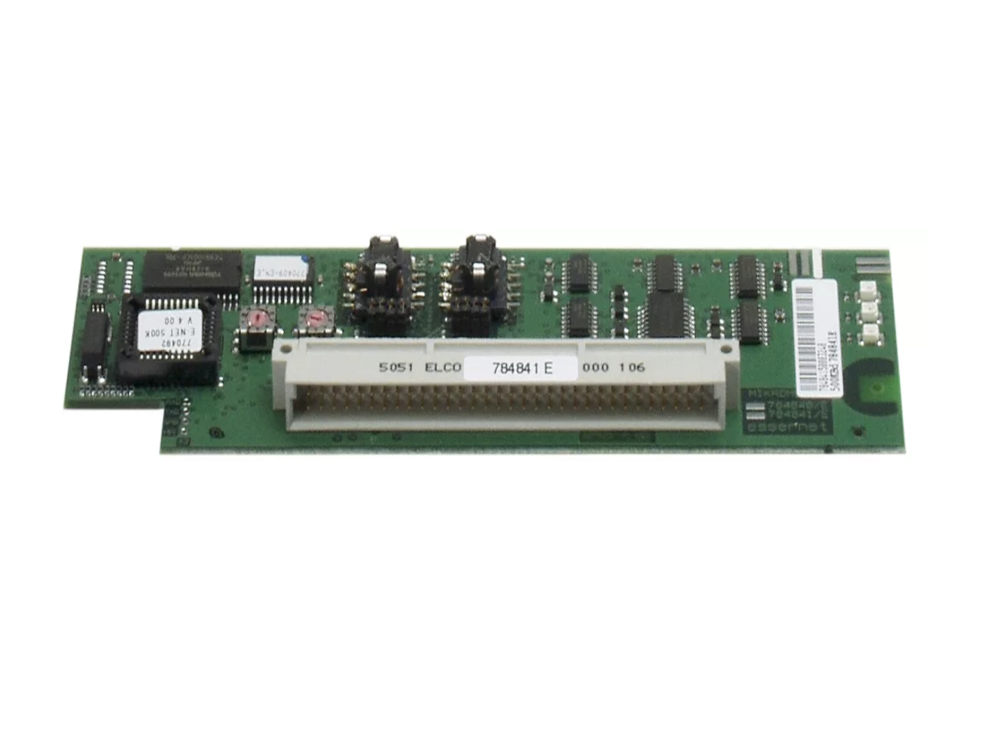 Micromodul essernet 784841.10, modul de interfață de rețea, cum ar fimodulul essernet Nr. art. 784840.10, însă pentru max. 31 de par ticipanțila rețea,cablu :IBM type 1,2,6 or similar (e.g. BELDEN 1634A),alimentare la 12V approx. 150 mA, viteza de transmitere a datelor: 500kBd.