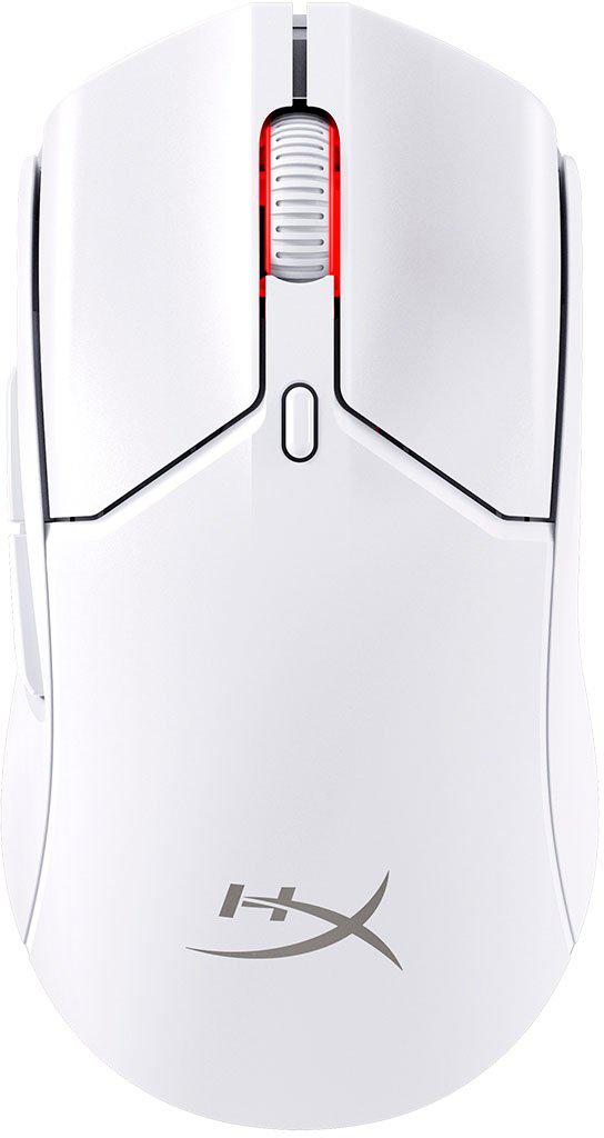 Mouse HyperX Pulsefire Haste Core 2 Wireless, rezolutie maxima 12000 DPI, conectivitate 2.4GHz Wireless / Bluetooth 5.2, polling rate pana la 1000 Hz, durata de viata baterie pana la 100 de ore in modul 2.4GHz highspeed, si pana la 200 de ore in modul Bluetooth 5.2, alb