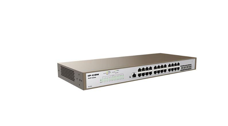 IP-COM PRO-S24 24 port managed Profi switch, Standarde: IEEE 802.3, IEEE 802.3u, IEEE 802.3ab, IEEE 802.3z, IEEE 802.3x,IEEE 802.1p, IEEE 802.1q, IEEE 802.1w, IEEE 802.1d, IEEE 802.1s, interfata: 24 x 10/100/1000 Base- T Ethernet ports, 4 x 1000 Base-X SFP ports, 1 x RJ45 Console port, 56 Gbps