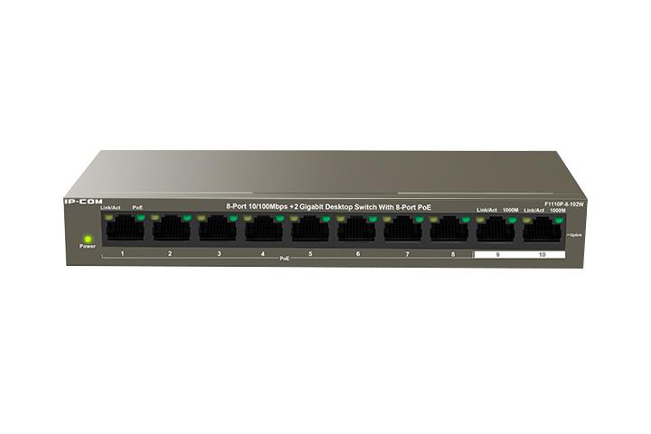 Switch IP-COM F1110P-8-102W, 8 Port, 10/100 Mbps