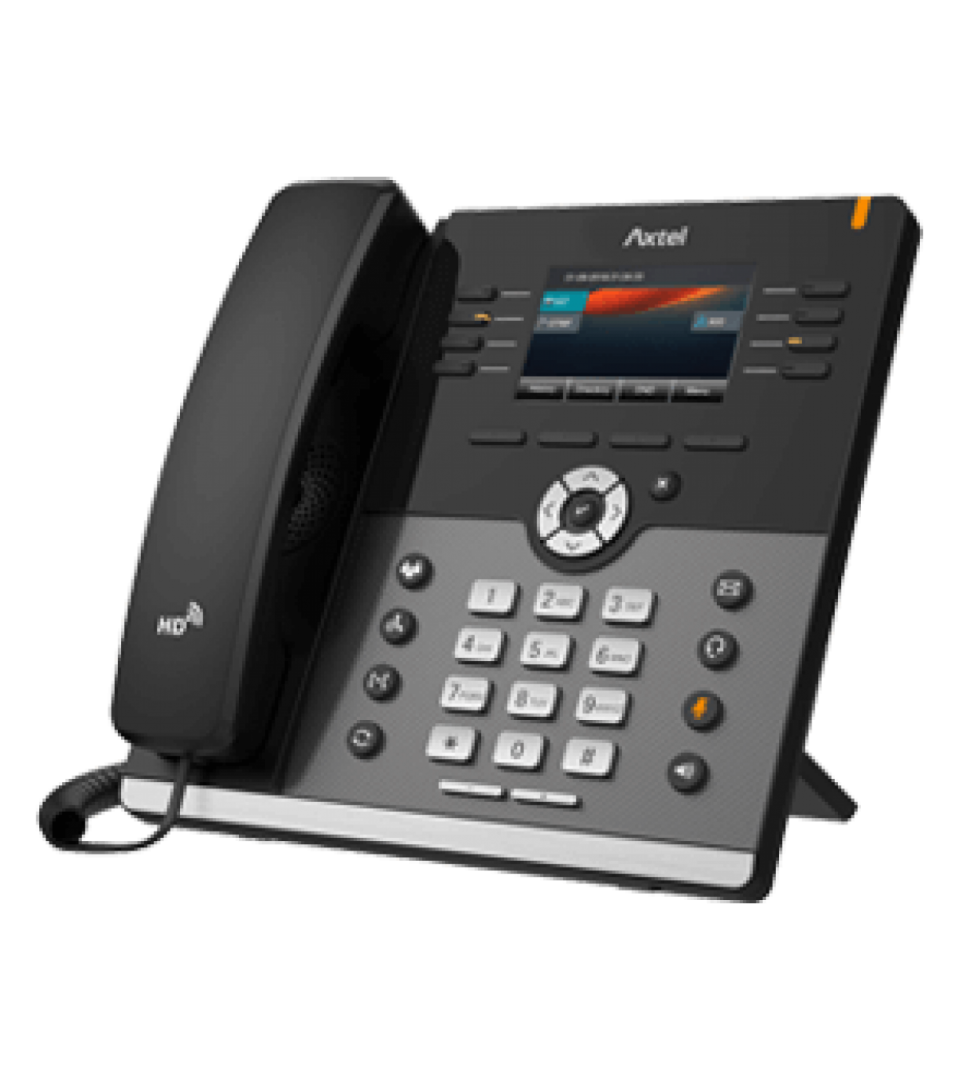 Telefon IP Axtel AX-400G, ecran TFT-LCF 480*320 pixel, 12 line Desktop IP Phone, porturi Dual Gigabit Ethernet,  Wifi IEEE802.11b/g/n and Bluetooth V4.0, POE sau cu alimentare electrica, se livreaza fara alimentare electrica, garantie standard 12 luni.