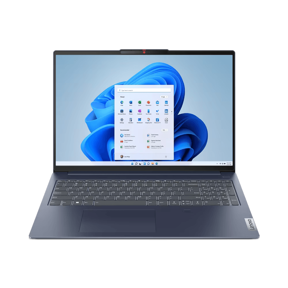 Laptop Lenovo IdeaPad Slim 5 16IAH8, 16" WUXGA (1920x1200) IPS 300nits Anti-glare, 45% NTSC, TÜV Low Blue Light, Intel® Core™ i5-12450H, 8C (4P + 4E) / 12T, P-core 2.0 / 4.4GHz, E-core 1.5 / 3.3GHz, 12MB, video Integrated Intel® UHD Graphics, RAM 16GB Soldered LPDDR5-4800, Memory soldered to