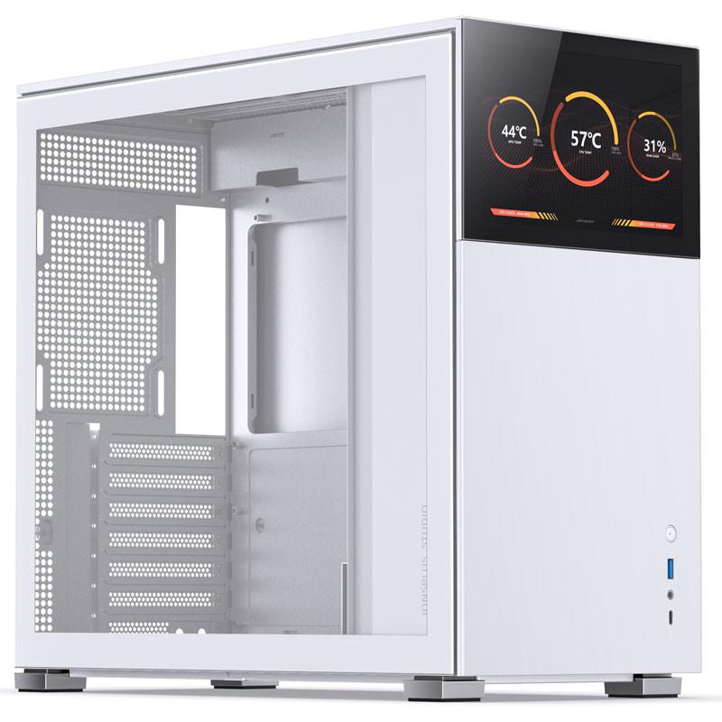 Carcasa Jonsbo D41 Screen ATX Tempered Glass alb