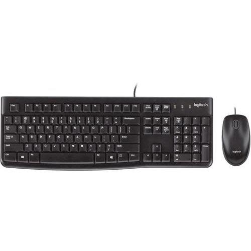 Kit Logitech MK120, tastatura cu fir standard, USB 2.0 layout US INTL mouse optic numar butoane/rotite scroll 3/1, negru