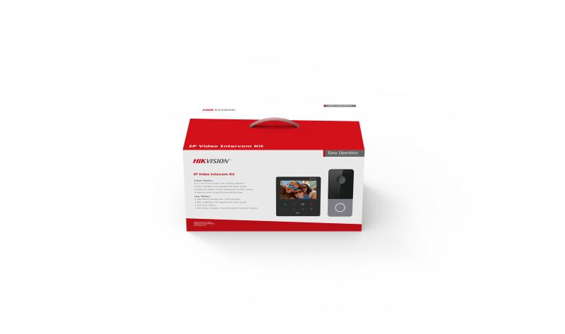 Kit videointercom IP Hikvision DS-KIS606-P, contine: DS-KV6113-PE1(C) × 1, DS-KH6110-WE1 × 1, DS-KABV6113-RS × 1, PSU × 2; caracteristici post exterior: 2MP HD camera, IR:3m, Main stream: 1920 × 1080p, WDR: 120dB, microfon inclus, difuzor inclus, 1 buton, alimentare: IEEE802.3af, standard PoE, 12