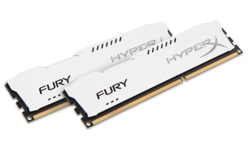Memorie RAM Kingston HyperX FURY White, DIMM, DDR3, 8GB (2x4GB), CL10, 1866MHz