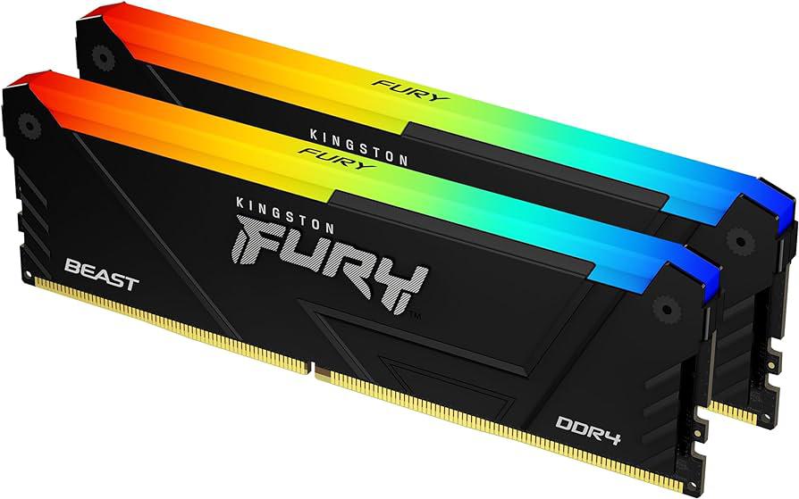 Memorie RAM Kingston Fury Beast, DIMM, DDR4, 16GB, 3200MHz, CL16, 1.35V, Kit of 2