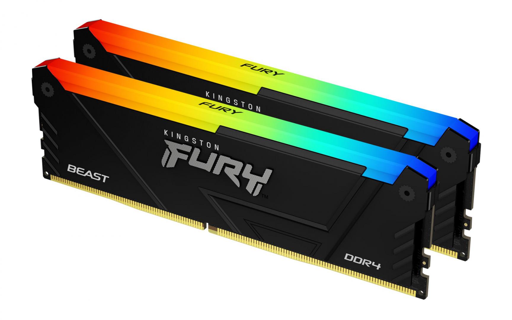 Memorie RAM Kingston FURY Beast RGB 16GB DDR4 2666MHz CL16 Dual Channel Kit