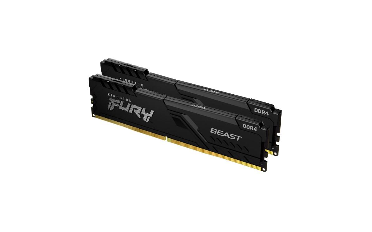 Memorie RAM Kingston,FURY Beast, DIMM, DDR4, 64GB (Kit 2x32GB), 3600MHz, CL18