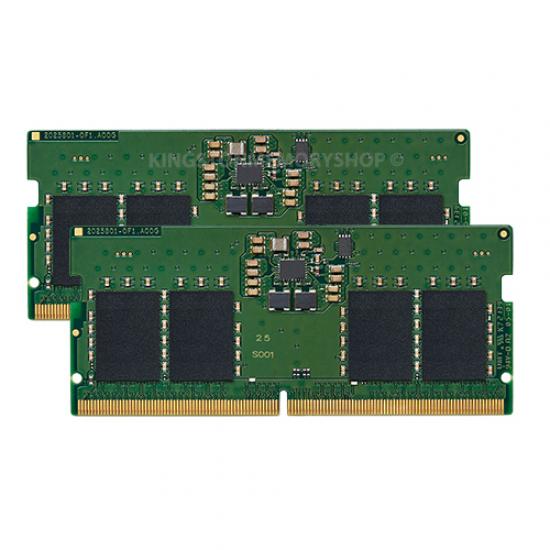 Memorie RAM notebook Kingston, SODIMM, DDR5, 16GB, 5200MHz, CL38, 1.1V, Kit of 2