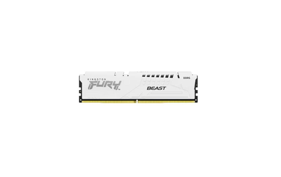 Memorie RAM Kingston, DIMM, DDR5, 16GB, 5200MHz, CL40, 1.35V, FURY Beast White