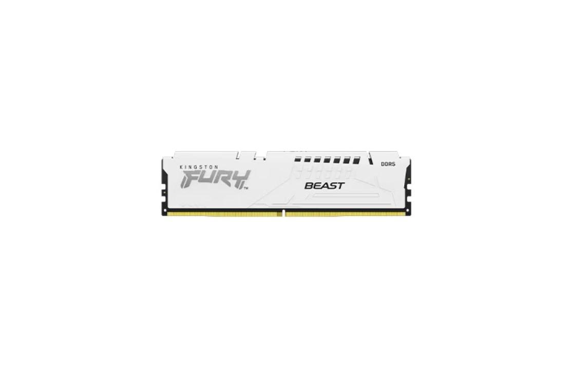 Memorie RAM Kingston, DIMM, DDR5, 16GB, 6000MHz, CL36, 1.35V, FURY Beast White