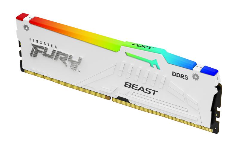 Memorie RAM Kingston FURY Beast RGB White 16GB DDR5 6000MHz CL36