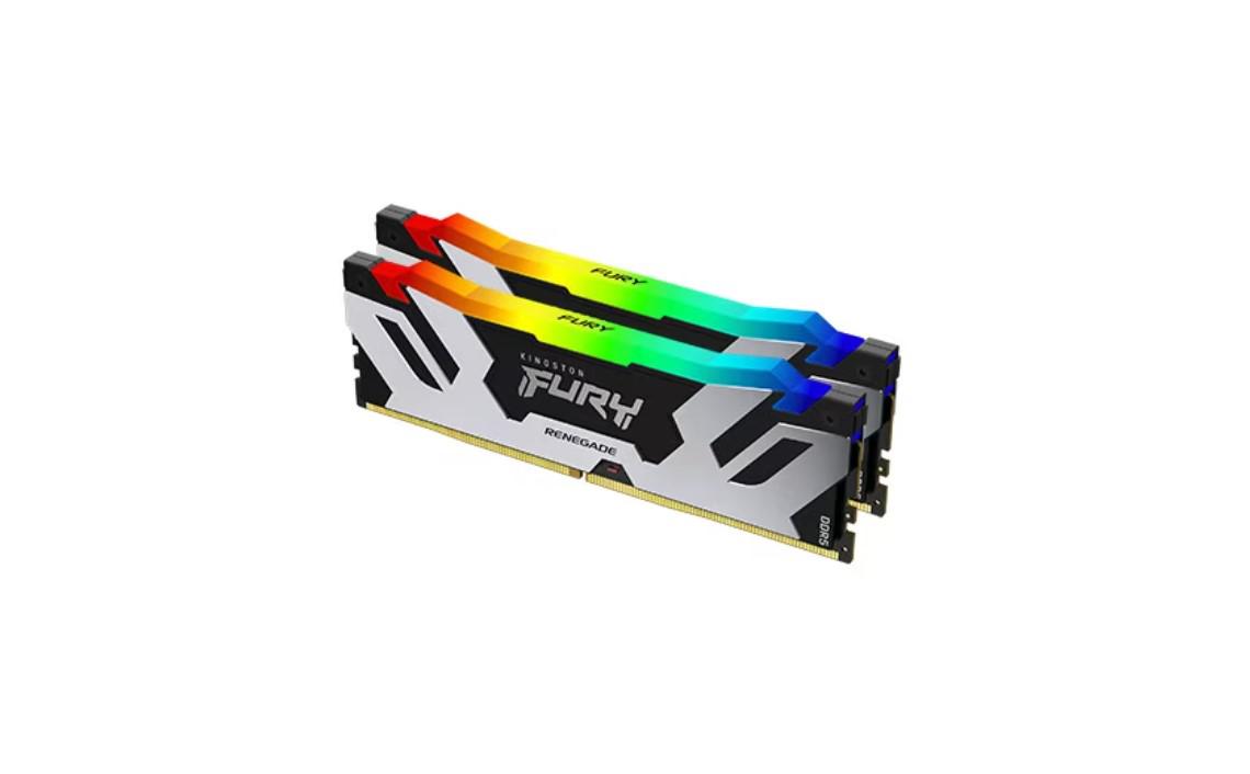 Memorie RAM Kingston, DIMM, DDR5, 32GB, 6800MHz, CL36, 1.35V, FURY Renegade White, RGB, Kit of 2