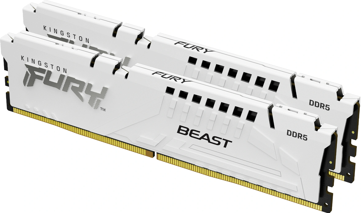 Memorie RAM Kingston 32GB DDR5 6000MHz CL30 Dual Channel Kit FURY Beast White