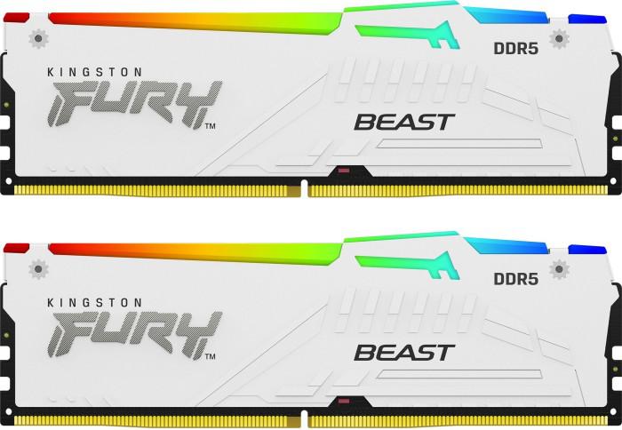 Memorie RAM Kingston DDR5 32GB K2 6800MHZ CL34 Fury Beast RGB White Dual Channel Kit