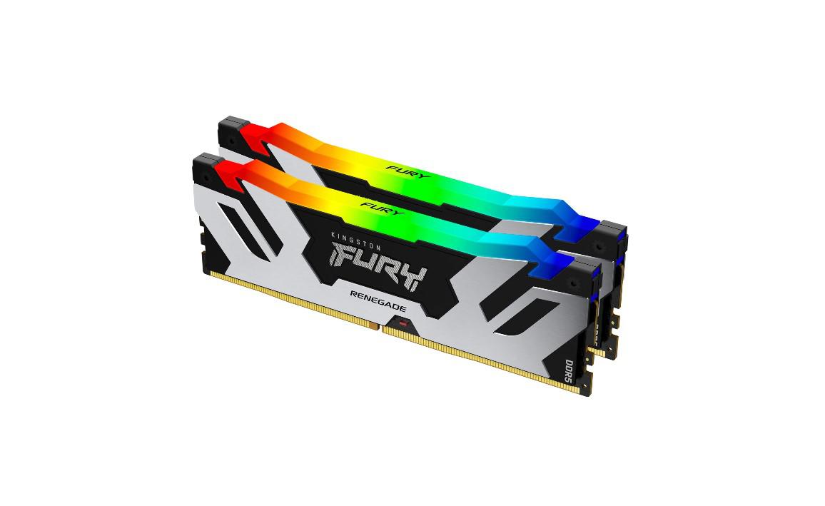 Memorie RAM Kingston, DIMM, DDR5, 64GB, 6000MHz, CL32, 1.35V, Fury Renegade, RGB, Kit of 2