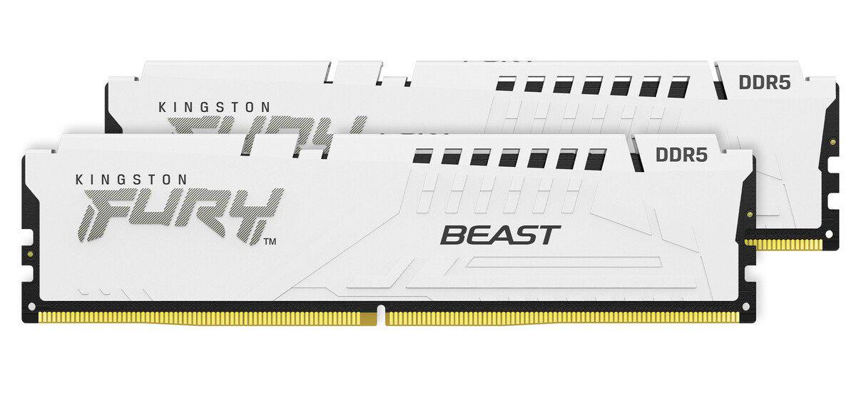 Memorie RAM Kingston 64GB DDR5 6000MHz CL30 Dual Channel Kit FURY Beast White