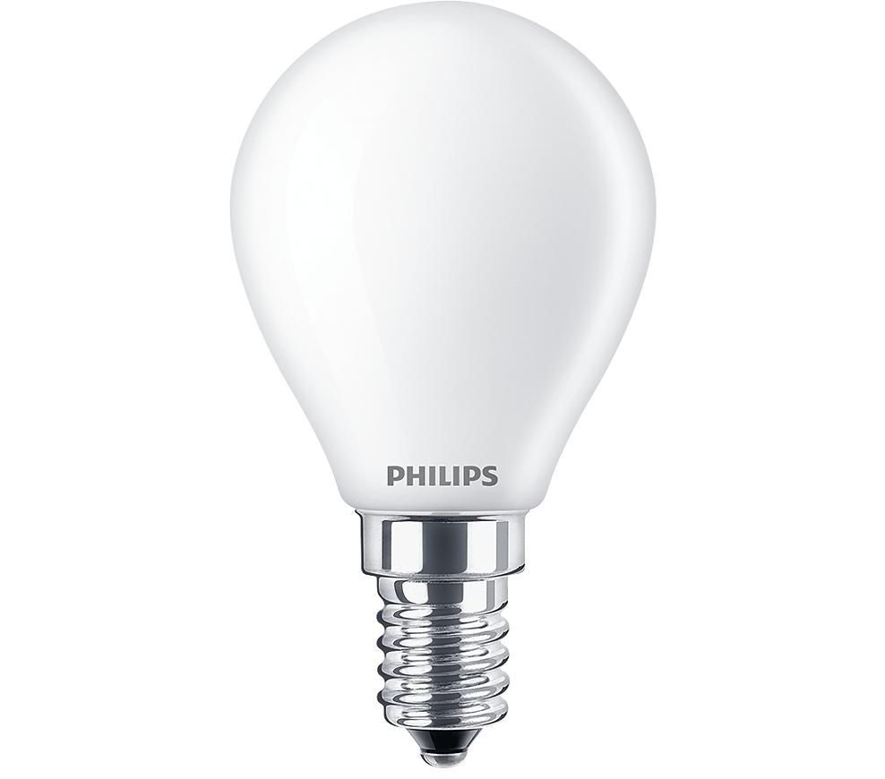 Bec LED Philips Classic P45, EyeComfort, E14, 4.3W (40W), 470 lm, lumina calda (2700K), mat