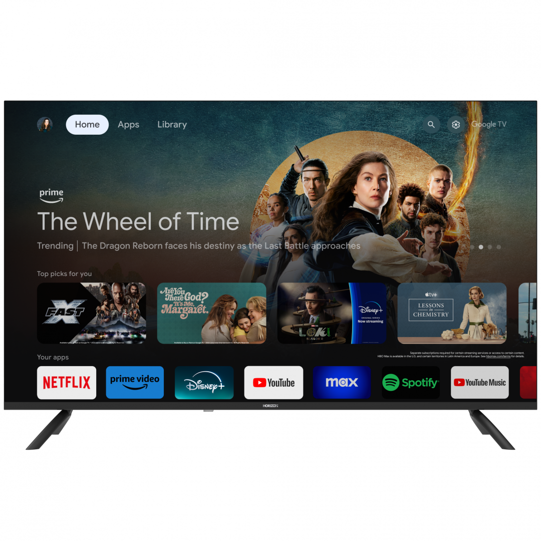 LED TV HORIZON 32HL7590H/D, 32" D-LED, HD (720p), CME 200Hz, DVB- S2/T2/C, Contrast 3000:1, 250 cd/m2, Google TV, Google Cast + Google Assistant + BT5.0, 1x LAN (RJ45), 1x CI+, 3x HDMI (v1.4), 2x USB (v2.0), 1x Optic, VESA 100 x 100 mm, M6, Double Neck-Foot Stand, Black