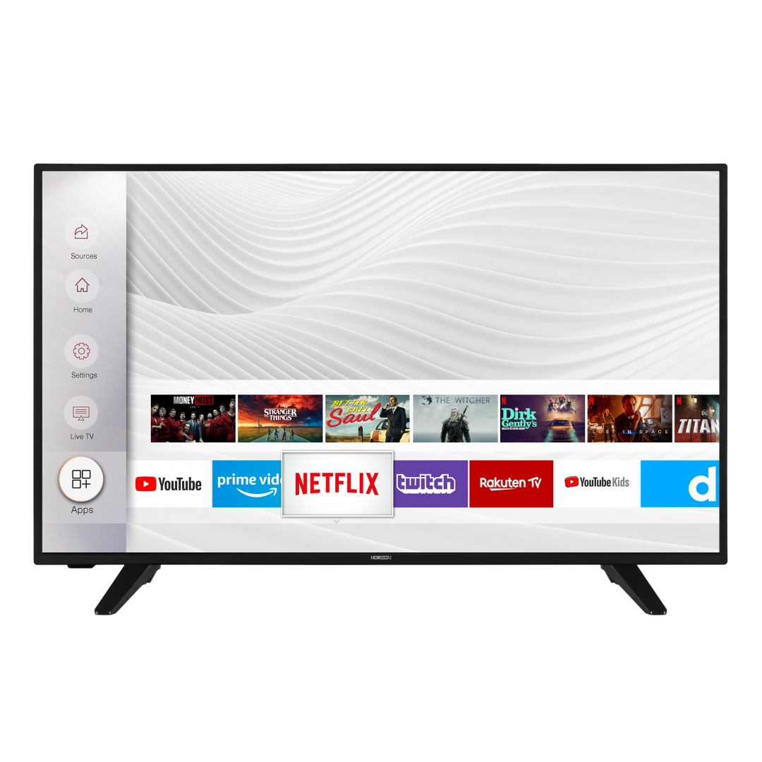 LED TV HORIZON 4K-SMART 43HL7539U/C, 43" D-LED, 4K Ultra HD (2160p), Dolby Vision HDR / HDR10 / HLG + MicroDimming, Digital TV-Tuner DVB- T2/C, HOS 3.0 SmartTV-UI, WiFi Built-In + Netflix + PrimeVideo + Youtube, WW Google Assistant, WW Amazon Alexa, 1x LAN (RJ45), Wireless Display, DLNA 1.5