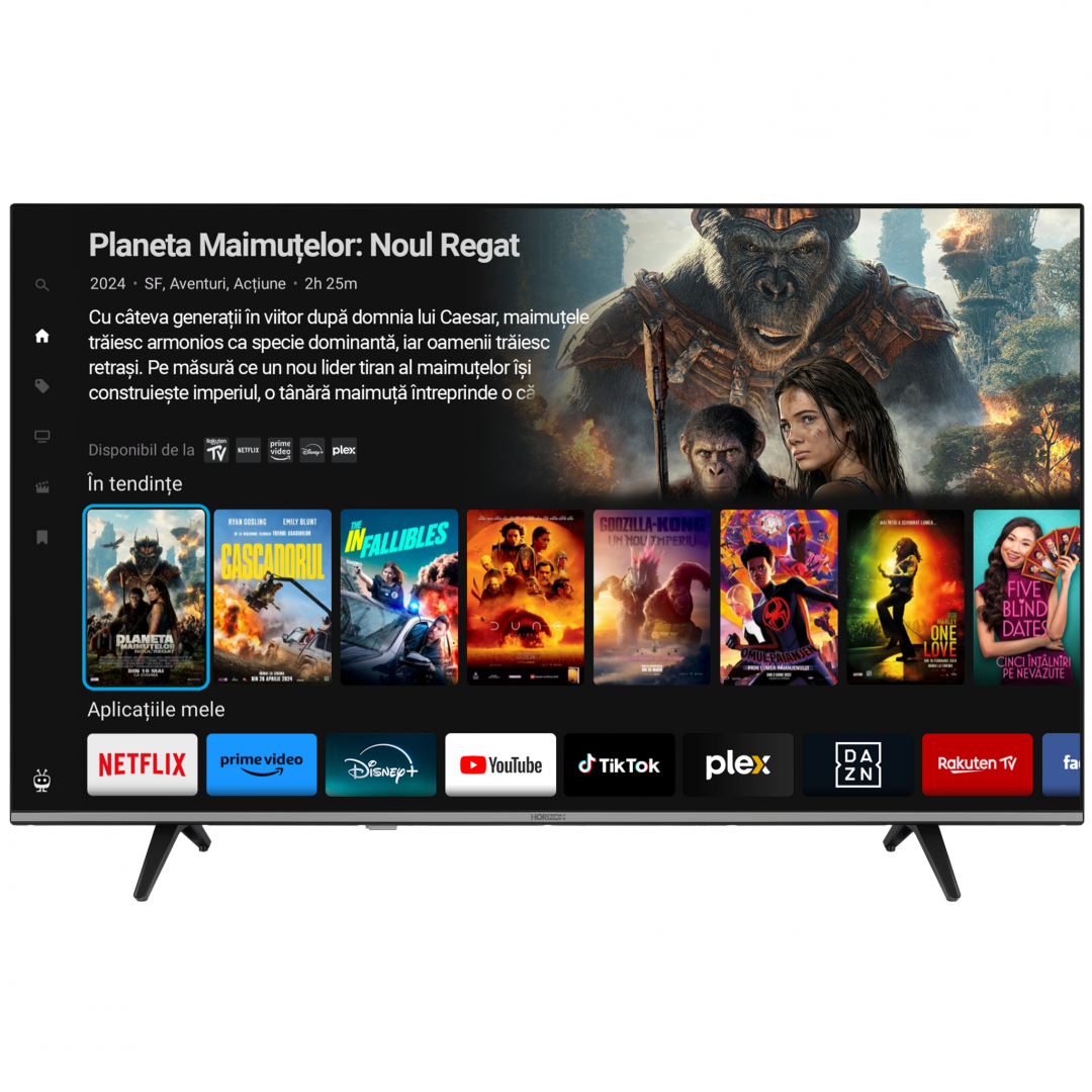 LED TV HORIZON SMART 43HL7560U/D, 43" D-LED, 4K Ultra HD, DVB-S2/T2/C, CME 400Hz, TiVo, Contrast 5000:1, 300 cd/m2, 1x CI+, 3x HDMI (v2.0), 2x USB(v2.0), 1x Optic, 1x AUX, 1x LAN(RJ45), USB Player (AVI,MKV, H.265/HEVC, JPEG), HDR10, Dolby Vision + Dolby Atmos, DTS HD, Hotel TV Mode (Passive), VESA