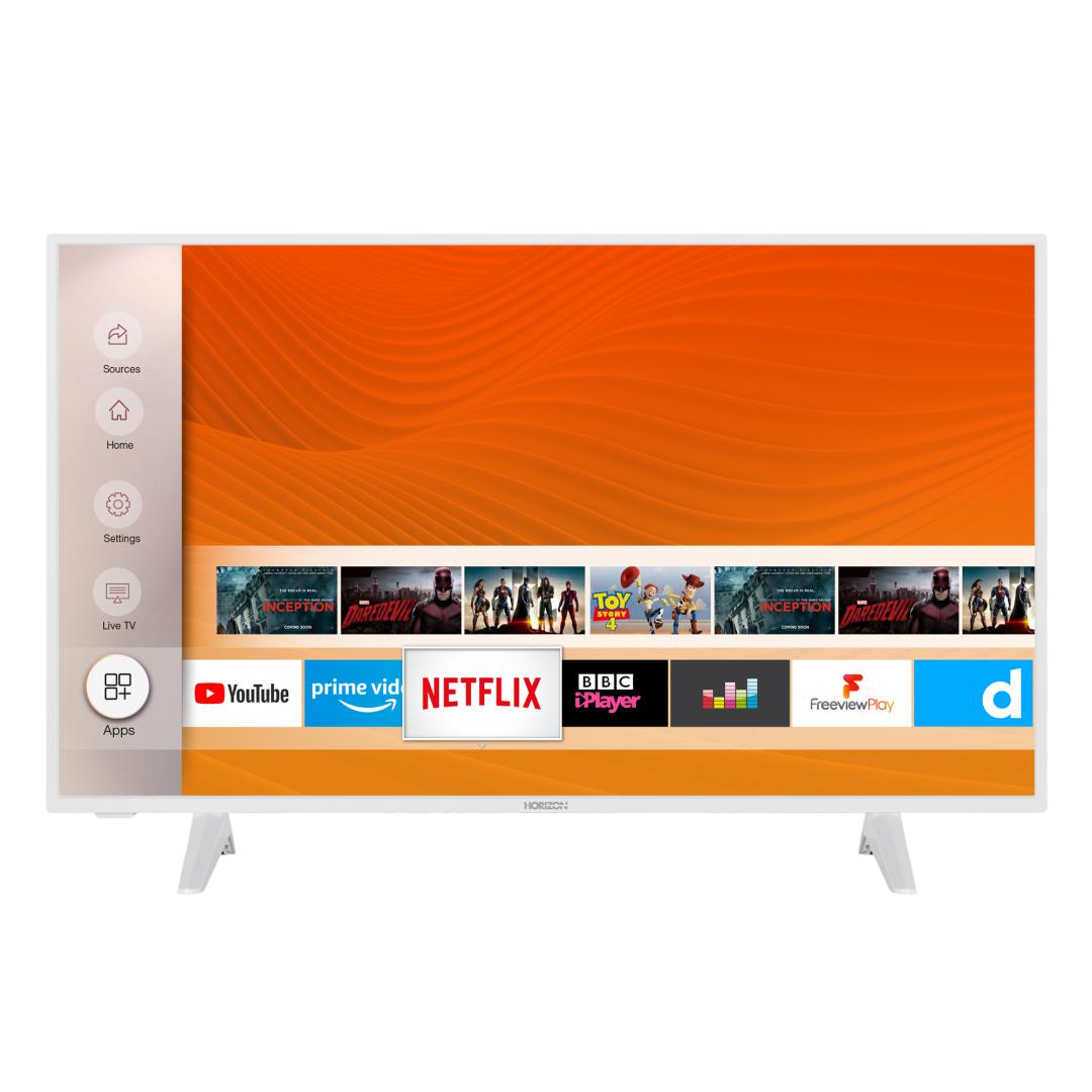 LED TV HORIZON SMART 43HL6331F/B, 43" D-LED, Full HD (1080p), Digital TV-Tuner DVB-S2/T2/C, CME 200Hz, HOS 3.0 SmartTV-UI (WiFi built-in) +Netflix +AmazonAlexa +Youtube, 1xLAN (RJ45), Wireless Display, DLNA 1.5, Contrast 5000:1, 350 cd/m2, 1xCI+, 2xHDMI (v1.4), 1xUSB, 1xD-Sub (15-PIN), USB Player