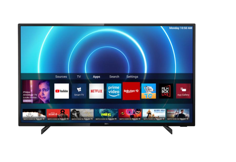 Televizor LED PHILIPS 43PUS7505/12, 43", 4K UHD LED Smart TV, 108 cm, 1500 Picture Performance Index, HDR 10+, P5 Perfect Picture Engine, 3840x2160, 16:9,  Ultra Resolution, Dolby Vision, Processing Power: Quad Core, DVB-T/T2/T2-HD/C/S/S2, 3*HDMI, 2*USB, Wi-Fi 802.11n, 2x2,Single band, CI+, RMS 20W