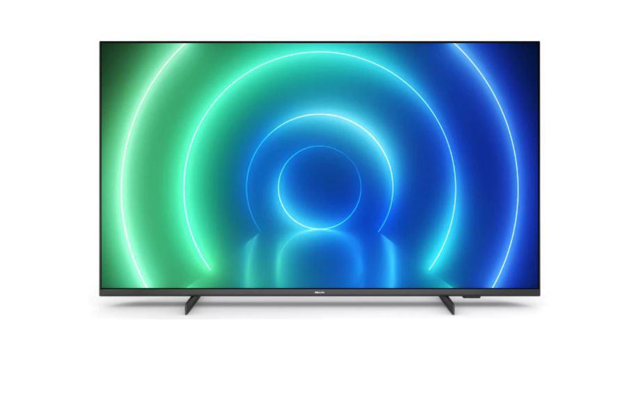 Smart TV Philips  43PUS7506/12 (Model 2022) 43"(108CM), LED 4K, Black, Flat, Saphi, Mirroring iOS/Android, P5 Perfect Picture Engine, HDR10+/HLG/Dolby Vision, 60 Hz, DVB-T/T2/T2-HD/C/S/S2, 20 W, Wi-Fi, 1xJack 3.5 mm, 2xUSB, 1xRJ-45, CI+ slot, 3xHDMI, 1xDigital Optical Out, VESA 100x200, Remote, 2