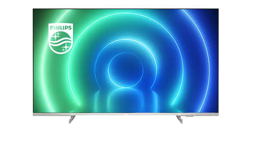 Smart TV Philips  43PUS7556/12 (Model 2022) 43"(108CM), LED 4K, Silver, Flat, Saphi, Mirroring iOS/Android, P5 Perfect Picture Engine, HDR10+/HLG/Dolby Vision, 60 Hz, DVB-T/T2/T2-HD/C/S/S2, 20 W, Wi-Fi, 1xJack 3.5 mm, 2xUSB, 1xRJ-45, CI+ slot, 3xHDMI, 1xDigital Optical Out, VESA 100x200, Remote, 2