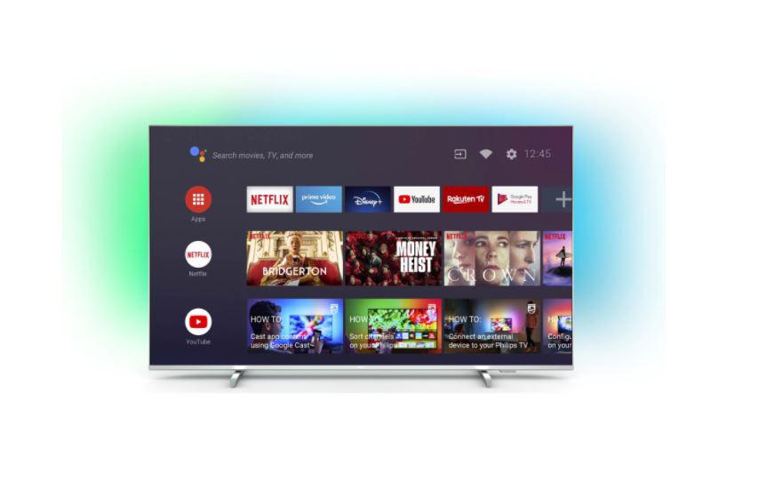 Televizor, Philips, Ambilight, 43PUS7956/12, 2021, 108CM, LED, Smart TV, 4K, Argintiu, Plat, Android 10, Mirroring iOS, Android, Pixel Precise Ultra HD, HDR10/HLG, 50 Hz, DVB-T/T2//C/S/S2, 2, 20 W, Subwoofer integrat: Nu, Wi-Fi, Bluetooth, 1 x RJ-45, 1 x S/PDIF, CI+ slot, 4 x HDMI 2.0, 2 x USB, 1 x