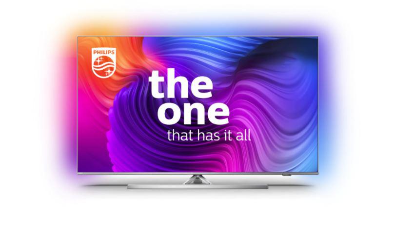 Smart TV Philips Ambilight 43PUS8536/12 (Model 2022) 43"(108CM), LED 4K, Silver, Flat, Android TV, Mirroring iOS/Android, Procesor P5 Perfect Picture, HDR10+/HLG/Dolby Vision, 60 Hz, DVB-T/T2/T2-HD/C/S/S2, 20 W, Wi-Fi Bluetooth, 1xJack 3.5 mm, 2xUSB, 1xRJ-45, CI+ slot, 4xHDMI, 1xDigital Optical Out