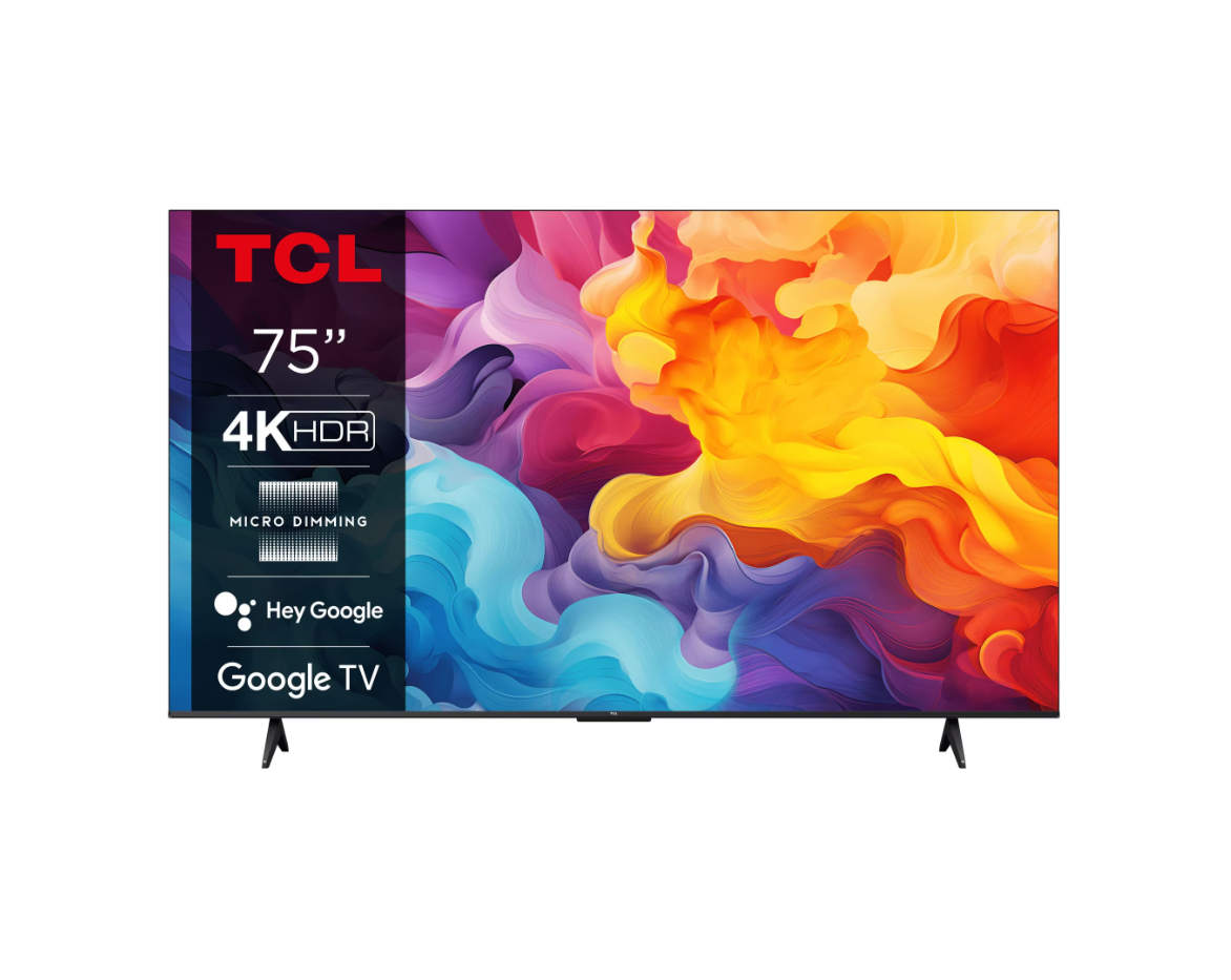 Televizor TCL LED 75V6B, 189 cm, Smart Google TV, 4K Ultra HD, Clasa E