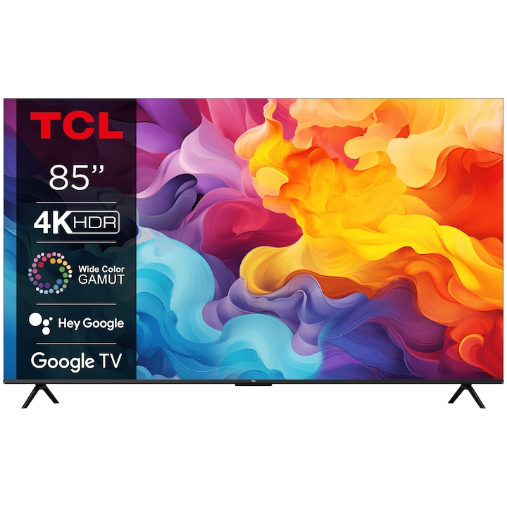 Televizor TCL LED 85V6B, 214 cm, Smart Google TV, 4K Ultra HD, Clasa F