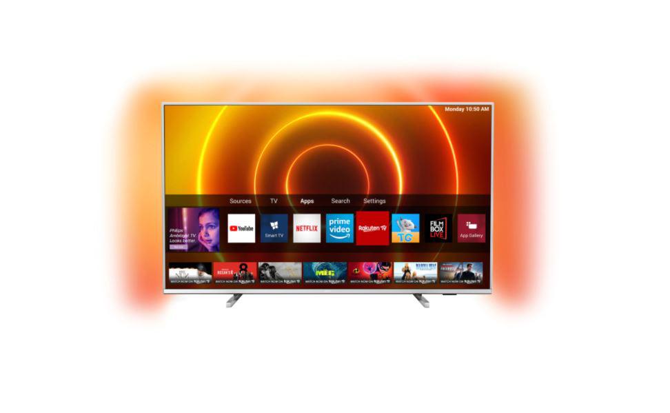 Televizor PHILIPS,  50PUS7855/12, 126 cm, Smart, 4K Ultra HD, LED, Clasa G, HDR, Saphi, YouTube, Netflix, Screen Mirroring, Inregistrare USB, Quad core, 3840 x 2160, HLG, HDR 10+, P5 Perfect Picture Engine, DVB-C, DVB-S, DVB-S2, DVB-T, DVB-T2, 50 Hz, Dolby Atmos, Dolby Volume Leveler, Sunet AI